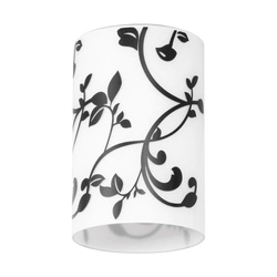 Klosz E27 Biało-Czarne Szkło G0758