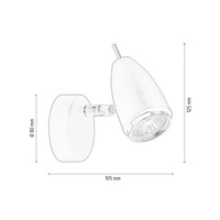 Linda Wall Lamp 1xGU10 Max.50W Chrome Metal/Black Metal 2098104