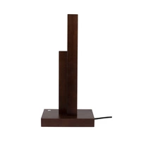 Manhattan Table Lamp 2xLED 24V Integrated 910lm 3000K 10W Walnut Beech Wood/Black Fabric Cable with Touch Dimmer 7482976