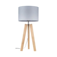 Lotta Lampa Stołowa 1xE27 Max.60W Dąb Olejowany/Transparentny PVC/Szary 94302074