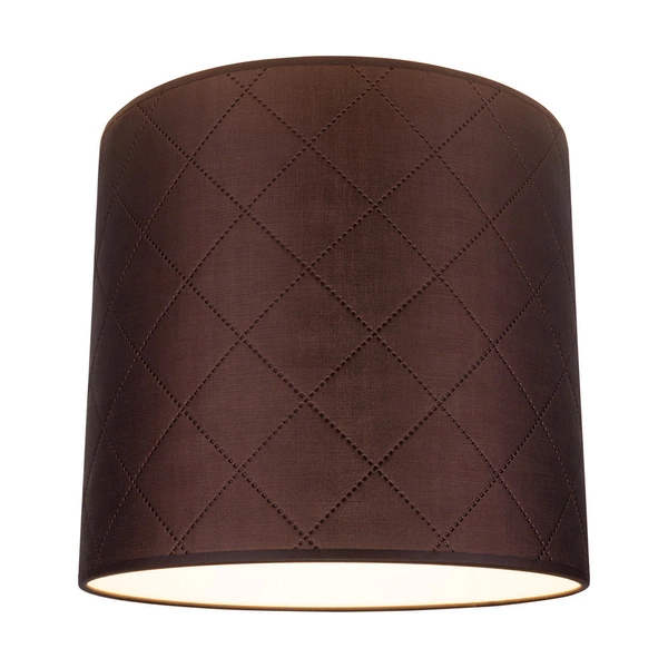 Lampshade Cylinder E27 H30 Brown Synthetic Fabric A0937