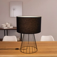 Swan Table Lamp 1xE27 Max.60W Black Metal/Black PVC Cable/Black Fabric Shade 89349104