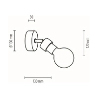 Marjolaine Wood Wall lamp 1xE27 Max.25W Oiled Oak/Black 2834174