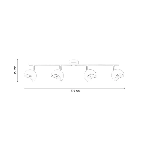 Kita Lampa Sufitowa 4xG9 Max.28W Chrom Metal/Biały Metal 2721402