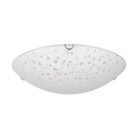 Flora Ceiling Lamp Incl. 1xLED Integrated 1650lm 2700K 18W Chrome Metal/White-Transparent Glass 4044112