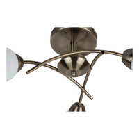 Lampa Sufitowa Viletta 3xE27 Max.60W Patyna Metal/Białe Szkło 8141311