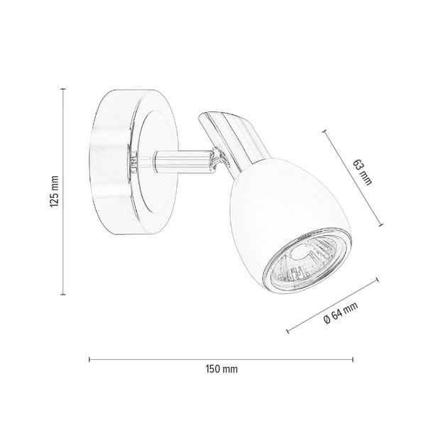 Kolory Kinkiet 1xGU10 Maks. 50W Biały Metal/Chromowany Metal 2212102
