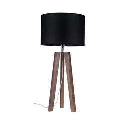 Lotta Table Lamp 1xE27 Max.60W Walnut/Transparent PVC/Black 94303076