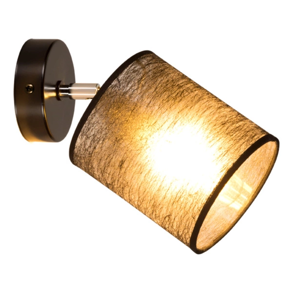 Nevoa Wall Lamp 1xE27 Max.25W Black Metal/Chrome Metal/Black Fabric Shade 56795104