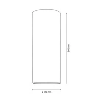 Lapshade Cylinder E27 H30 White PET A0789