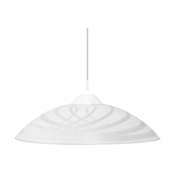 Lampa wisząca Sydney 1xE27 maks. 60W biały materiał syntetyczny/biały kabel PVC/białe szkło 4233502