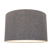 Abażur Cylinder E27 H35 Szara tkanina bawełniana A0503