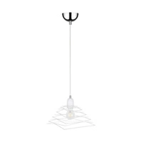 Komet Pendant Lamp 1xE27 Max.60W Chrome Metal/White Metal/White PVC Cable 1855102