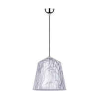 Natura Pendant Lamp 1xE27 Max.60W Chrome Metal/Black PVC Cable/Gray-White Metal 9801128