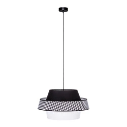 Preto Pepito Pendant Lamp 1xE27 Max.60W Black/Black/Houndstooth-Black-White 150079104