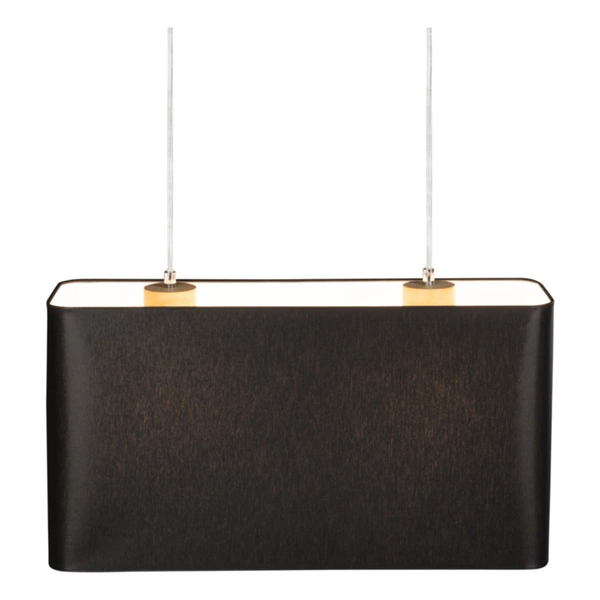 Cadre Pendant Lamp 2xE27 Max.40W Oiled Oak/Transparent PVC Cable/Black Fabric Shade 872030274