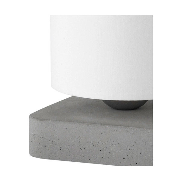 Gentle Table Lamp 1xE27 Max.25W Gray Concrete/Black Fabric Shade/White Fabric Shade 7411936