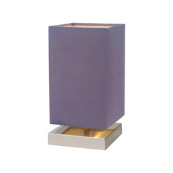 Nanga Table Lamp 1xE14 Max.40W Satin Metal/Purple Fabric Shade