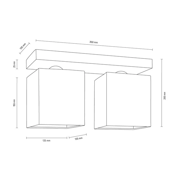 Inger Ceiling Lamp 2xE27 Max.25W Oiled Oak/White 2284274