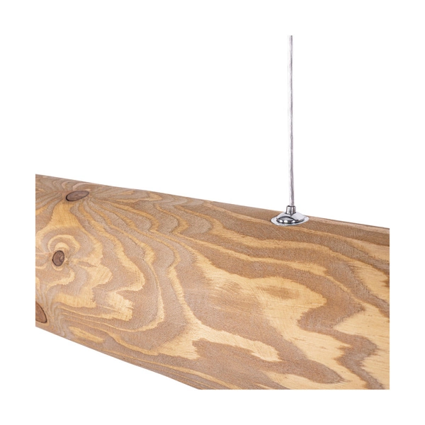 Lampa wisząca Lucas 1xLED Samsung 24V zintegrowana 3080lm 3000K 33W barwiona sosna brązowa/czarny metal/przezroczysty kabel PVC z dotykowym ściemniaczem 69680104