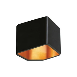 Space Wall Lamp 1xLED Integrated 140lm 2600K 6W Black Metal/Gold Metal 1120104