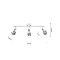 Bulbs Ceiling Lamp Incl. 3xG9 Max.28W Copper Metal/Transparent Glass 2507313