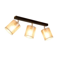 Nevoa Ceiling Lamp 3xE27 Max.25W Black Metal/Chrome Metal/Silver Fabric Shade 56794304