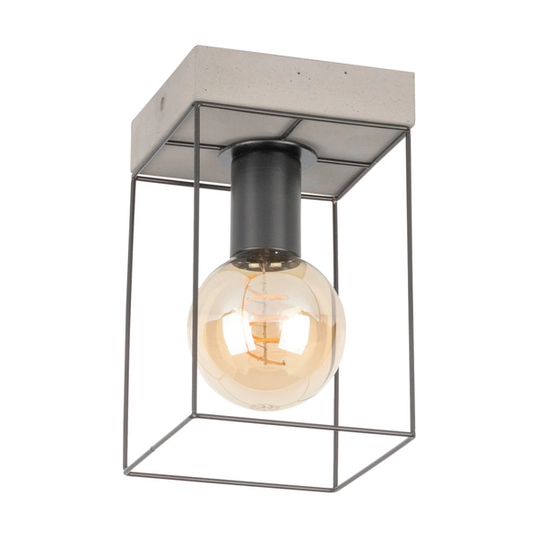 Gretter Concrete Ceiling Lamp 1xE27 Max.60W Gray Concrete/Black Metal 919408136