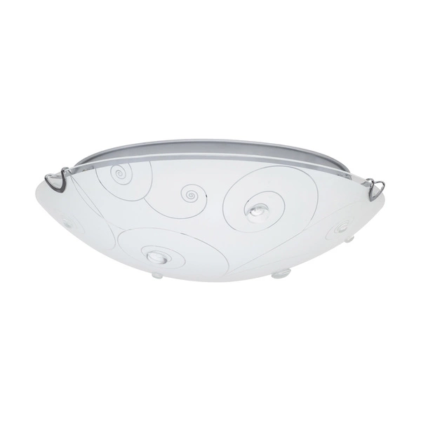 Kansas Ceiling Lamp Incl. 1xLED 2600lm 2700K 30W Chrome Metal/White-Transparent Glass 4385112