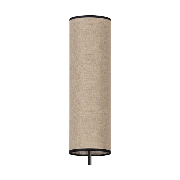 Eleganta Floor Lamp Incl. LED Integrated 1800lm+500lm 3000K 22W Anthracite Metal/Black Fabric Cable/Natural Linen with anthracite ribbon Shade 15922132
