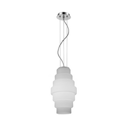 Lampa wisząca Britt 1xE27 Max.60W Chromowany metal/białe szkło