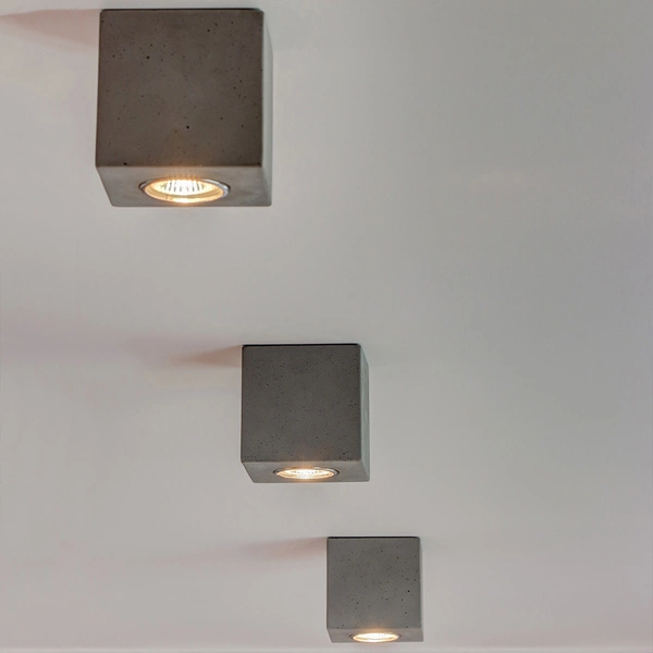 Concretedream Square Ceiling Lamp 1xGU10 Max.6W Gray Concrete 2076136