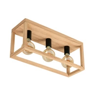 Kago Ceiling Lamp 3xE27 Max.60W Oiled Oak/Black Metal 9154374