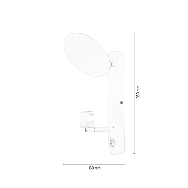 Lampa ścienna TURID biała led 5860102