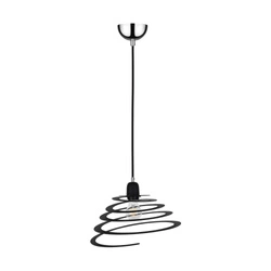 Komet Pendant Lamp 1xE27 Max.60W Chrome Metal/Black Metal/Black PVC Cable 1851104
