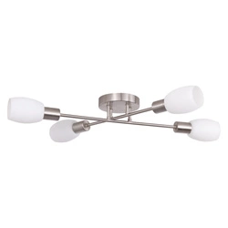 Tosca Ceiling Lamp 4xE14 Max.40W Satin Metal/White Glass 9033427