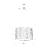 Lampa Wisząca Mateo 1xE27 Max.60W Czarny Metal/Przezroczysty Kabel PCV/Beżowa Tapeta 87811104