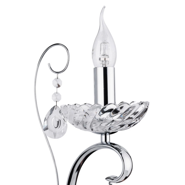 Alessa Wall Lamp 1xE14 Max.40W Chrome Metal/Transparent Glass 9014128