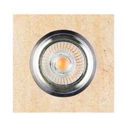 Vitar Sandstone Square Ceiling Lamp Incl.1xLED GU10 6W Sandstone/Chrome 2515139