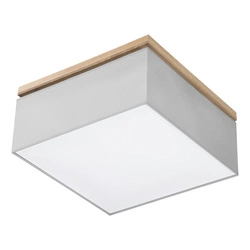 Vertiga Ceiling Lamp 4xE27 Max.25W Oiled Oak/Gray Fabric Shade 34522474