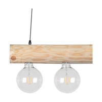 Trabo Simple Lampa Wisząca 4xE27 Maks. 60W Naturalna Sosna/Czarny Metal/Czarny Kabel PCV 69860404