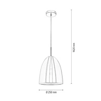 Mads Pendant Lamp 1xE27 Max.60W Copper Metal/Transparent PVC Cable 1620113