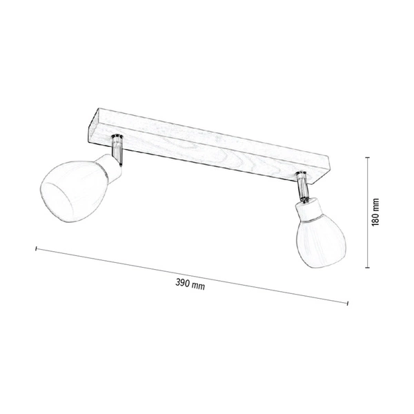 Lampa sufitowa Talea w zestawie 2xG9 LED 300lm 2700K 3W Drewno Brzozowe/Biały Metal/Białe Szkło 2026018020993