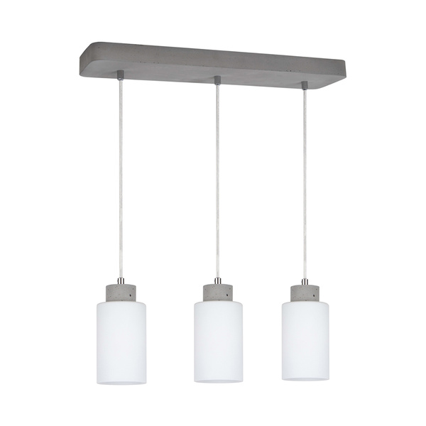 Karla Pendant Lamp 3xE27 Max.60W Gray/Transparent/Matte White