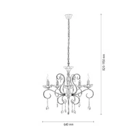 Maestra Ceiling Lamp 5xE14 Max.40W Patina Metal/Transparent Glass 5311511