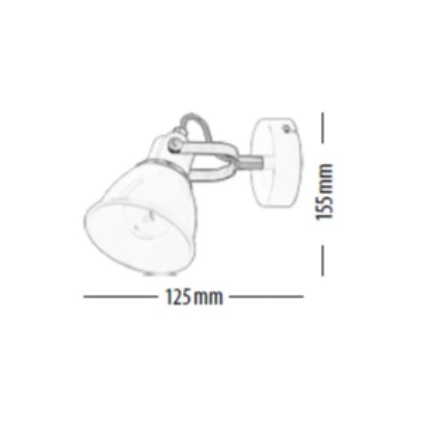 BINGO metal wall lamp white-graphite 2753102