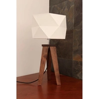 Finja Table Lamp 1xE27 Max.60W Oiled Oak/Anthracite Fabric Cable/White Fabric Shade 6831174