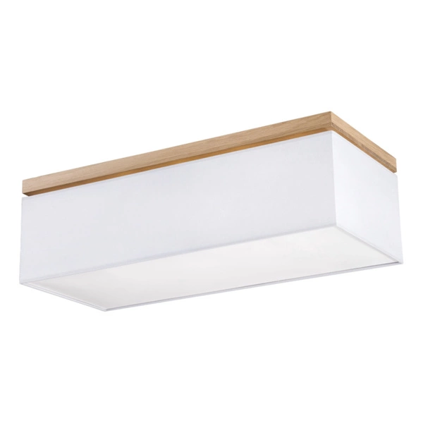 Vertiga Ceiling Lamp 4xE27 Max.25W Oiled Oak/Gray Fabric Shade 34512474