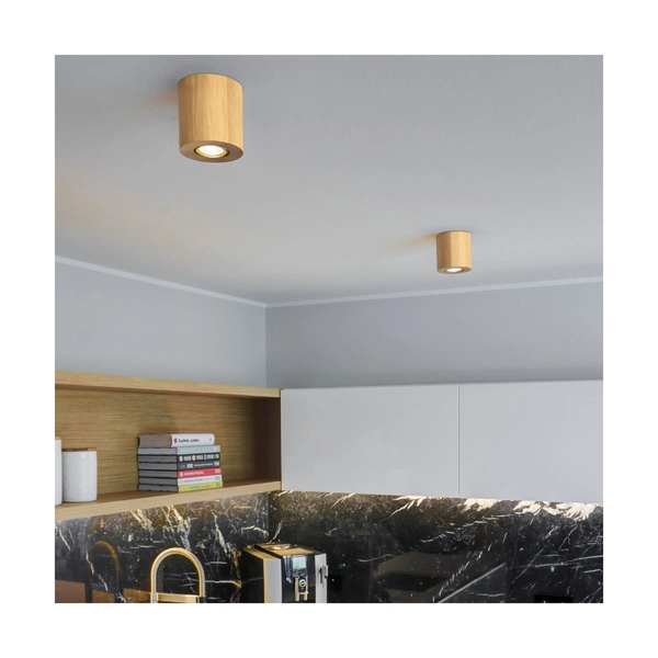 Wooddream Round Ceiling Lamp Incl.1xLED GU10 5W Oiled Oak 2566174