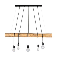 Trabo Long Pendant Lamp 5xE27 Max.60W Stained Pine/Black 69304504